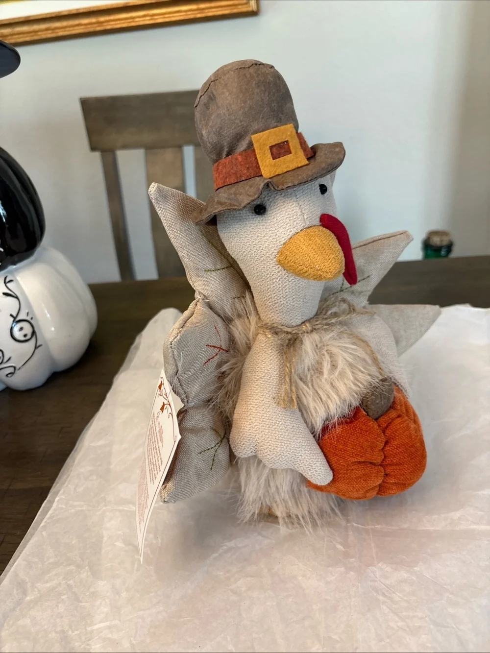 Martha Stewart Thanksgiving Turkey WITH PUMPKIN 11.5 x 11 inches NWT